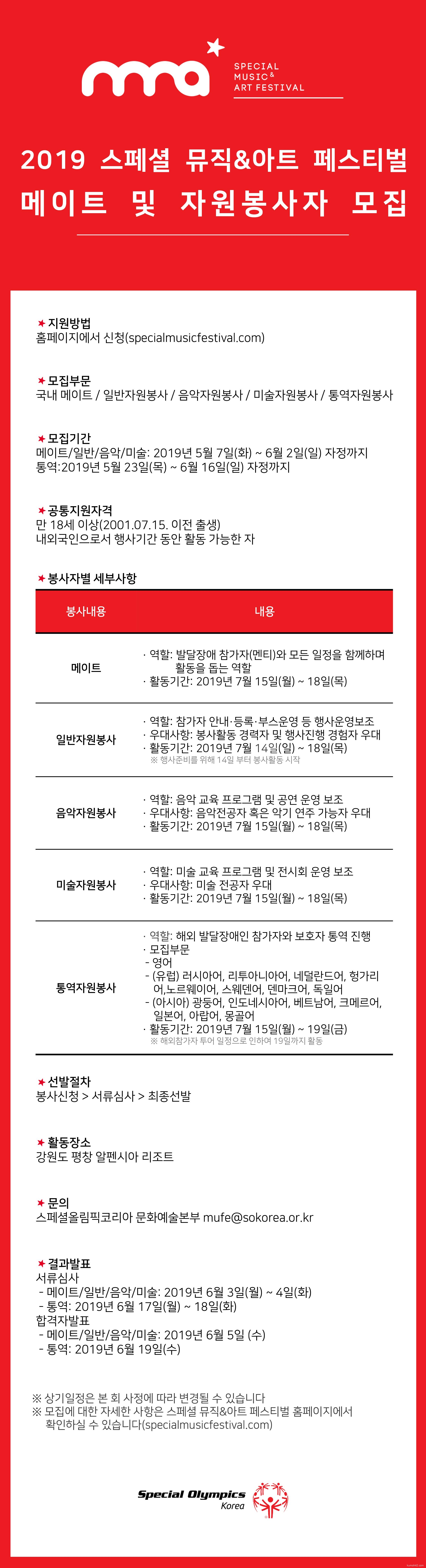 2019 스페셜 뮤직&아트 페스티벌 메이트 및 자원봉사자 모집공고 게시물.jpg